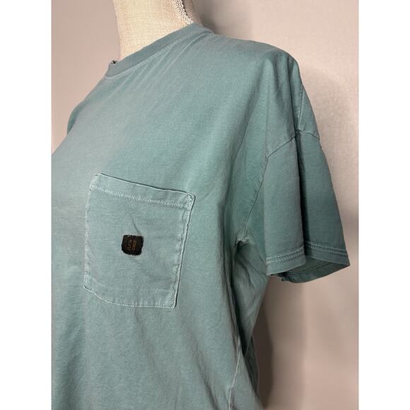 Smith + Rogue Women Short Sleeve T-Shirt Size M Blue Turquoise - Picture 2 of 6